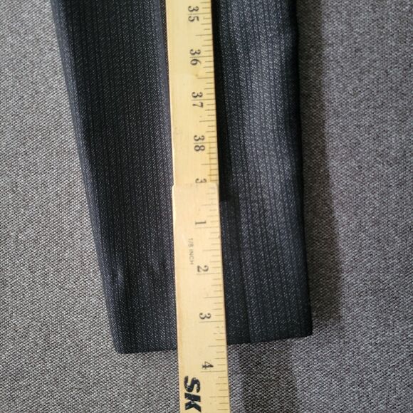 Max Mara Size 12 Black Grey Wool Blend Trouser Pants 849 - Picture 9 of 10